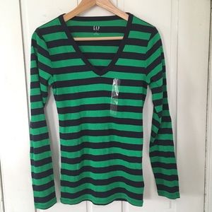 GAP striped long sleeve shirt